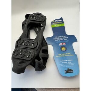 STABIL Walk Traction Cleats Ice Snow Shoe Grips Black Medium Made in USA